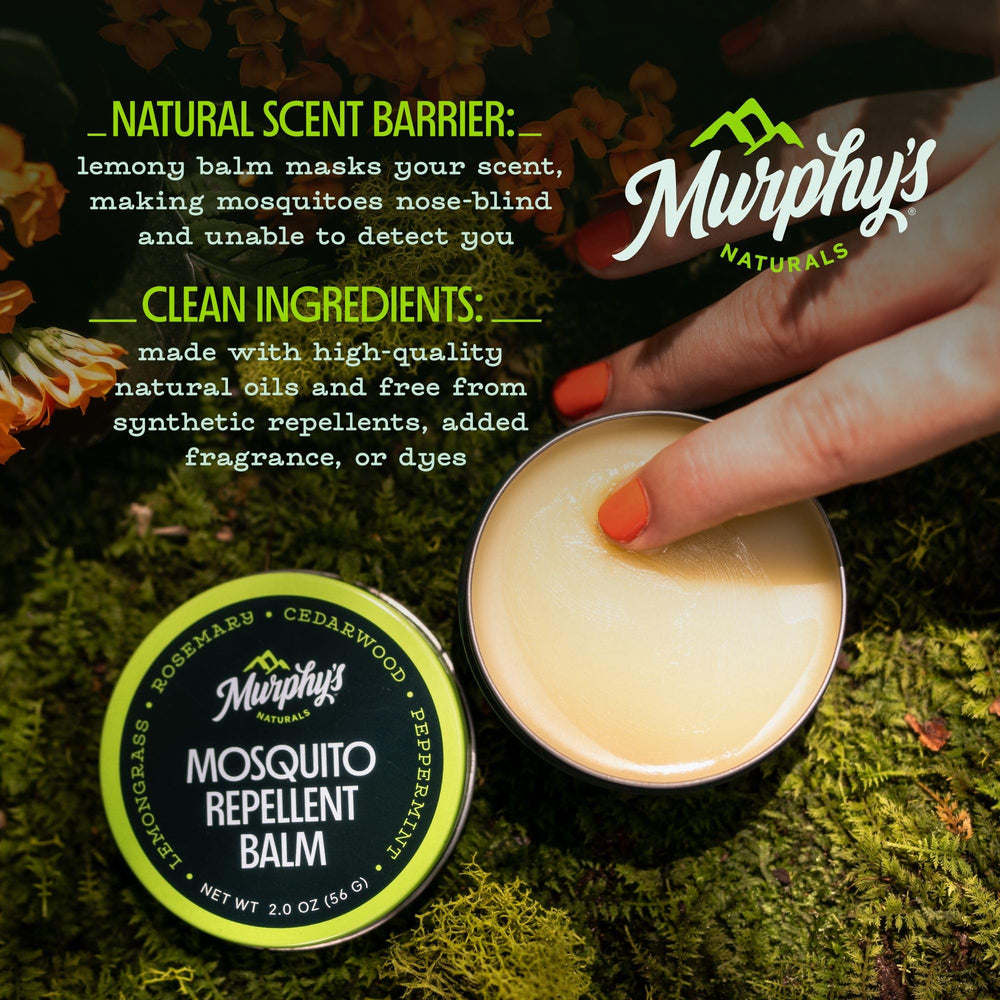 Murphy's Naturals textura del bálsamo en primer plano, fácil aplicación localizada