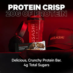 Barra Musashi cortada mostrando interior crunchy y trozos, útil para verificar apariencia