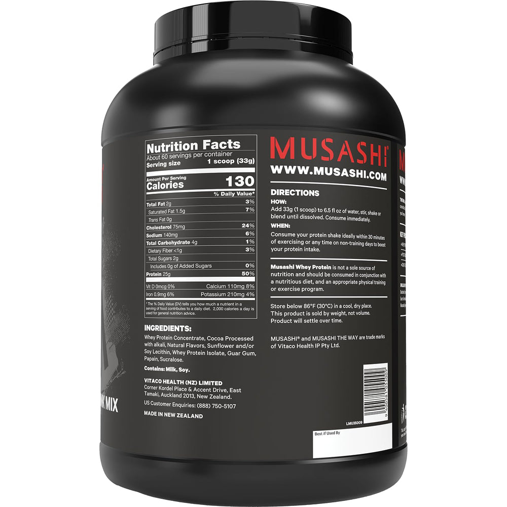 Musashi batido de chocolate listo para beber, sabor y recuperación rápida