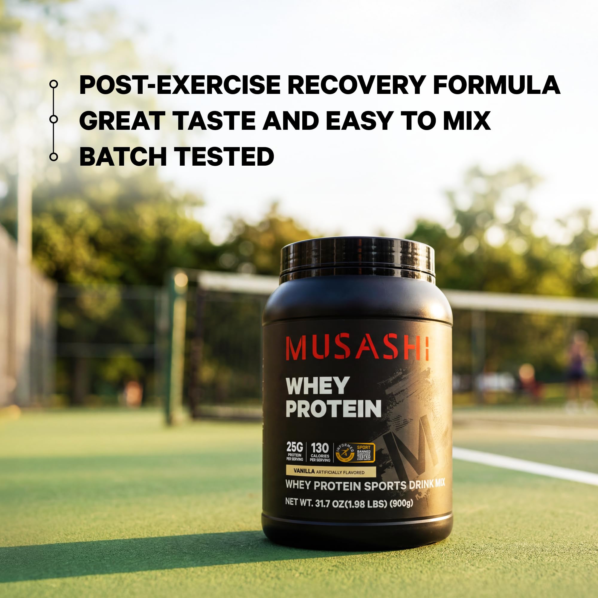 Musashi pancakes enriquecidos con whey vainilla, receta alta en proteína