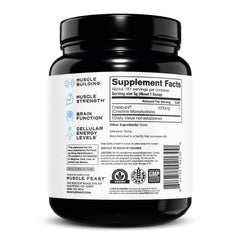 Muscle Feast sello Creapure certificando pureza y control de calidad