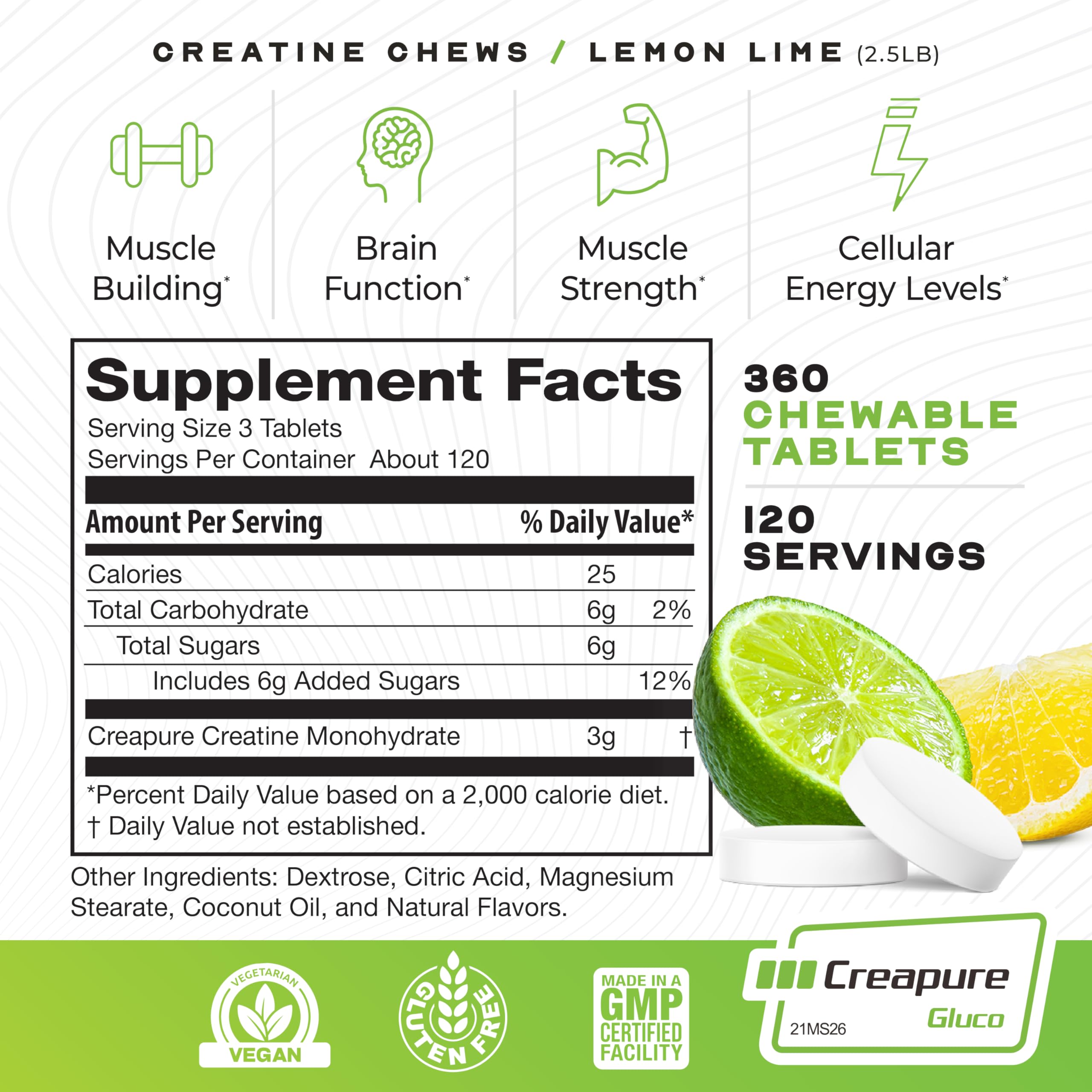 Muscle Feast etiqueta con ingredientes Creapure destacando calidad alemana
