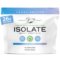 Muscle Feast frente del envase mostrando el diseño y cantidad, claridad de marca