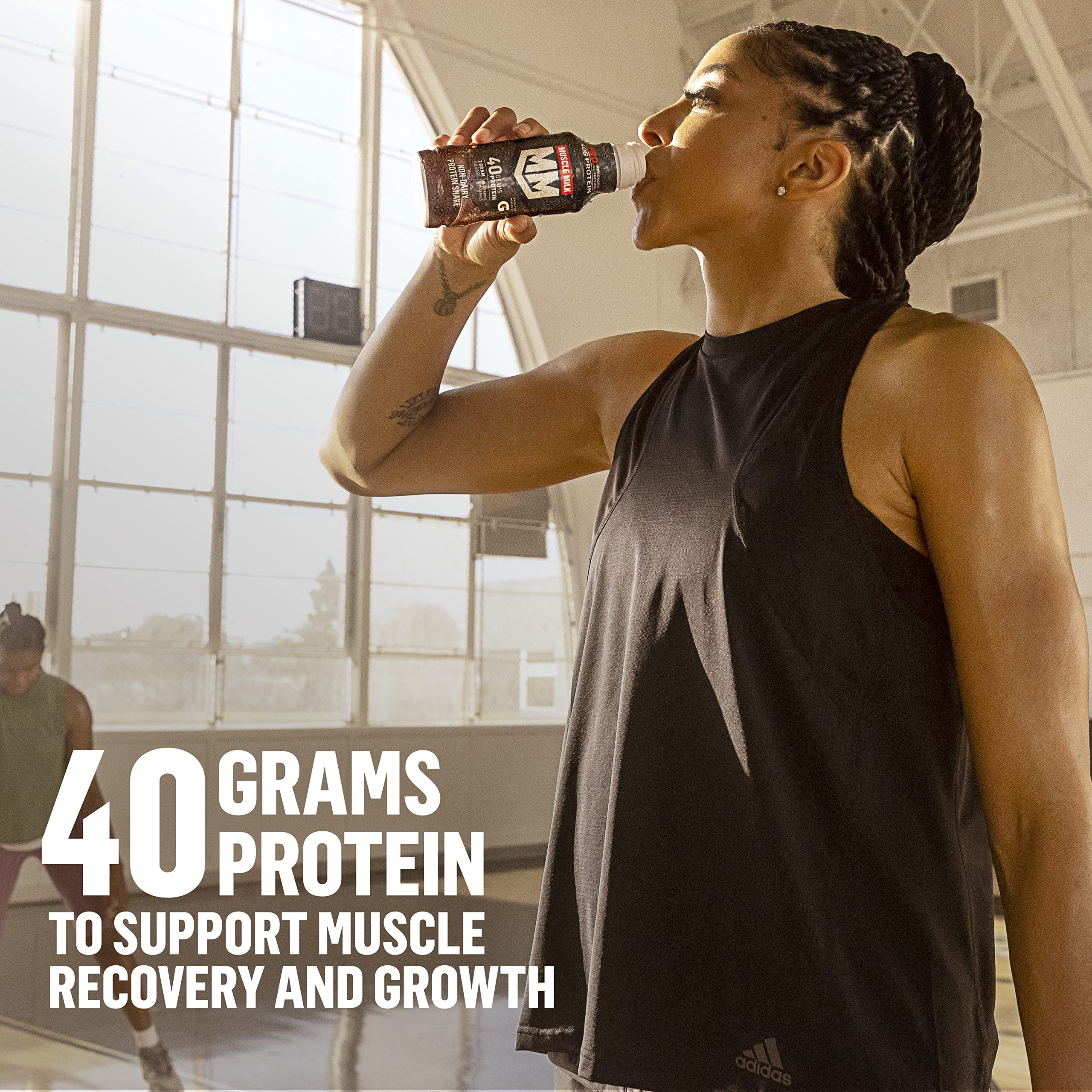 Muscle Milk envase abierto listo para beber tras el entrenamiento