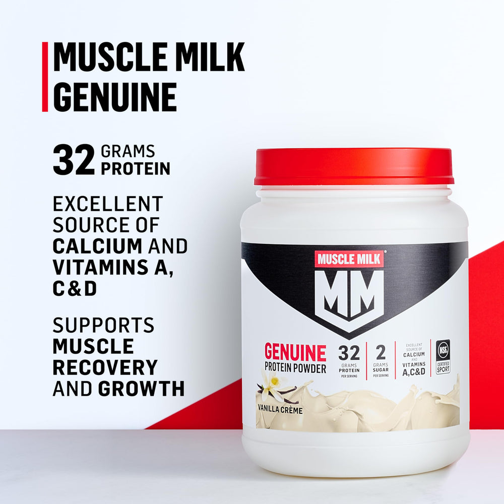 Muscle Milk etiqueta nutricional detalle que evidencia vitaminas y minerales