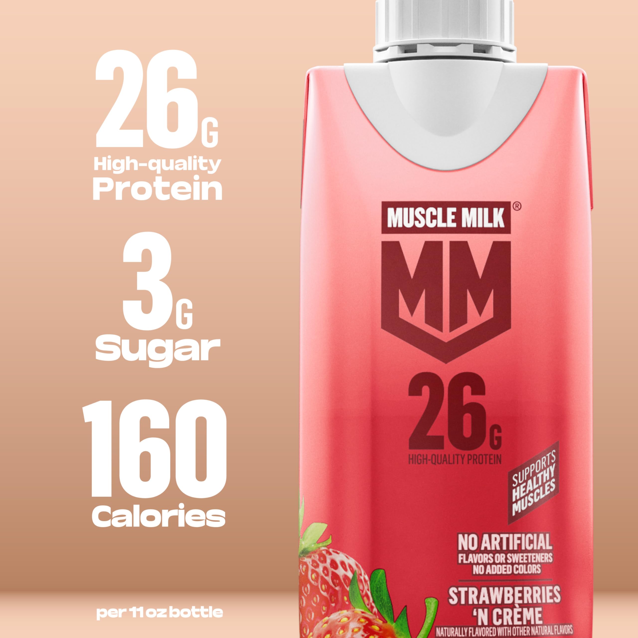 Muscle Milk batido en mano listo para beber tras entreno
