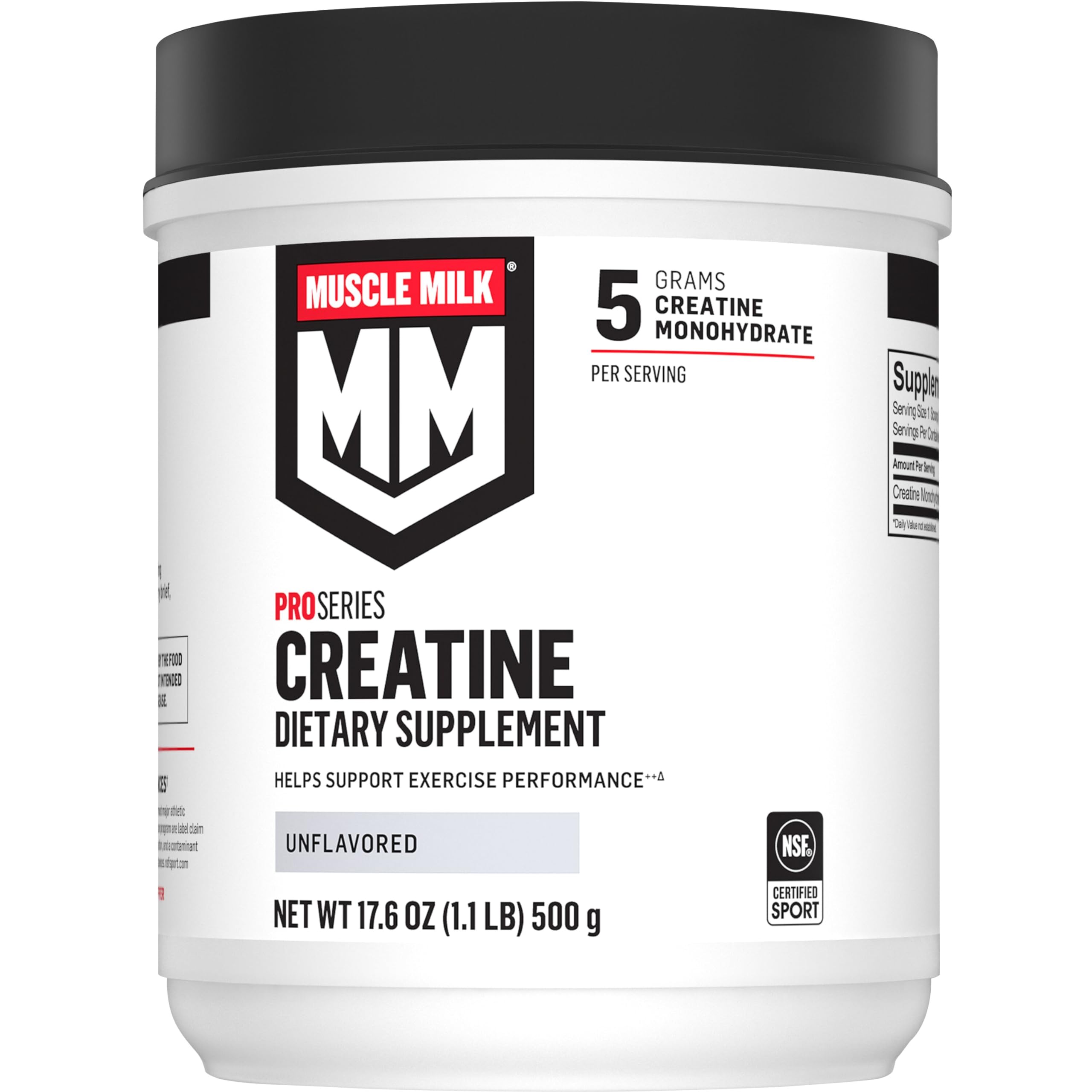 Muscle Milk bote frontal mostrando el envase y beneficios de pureza