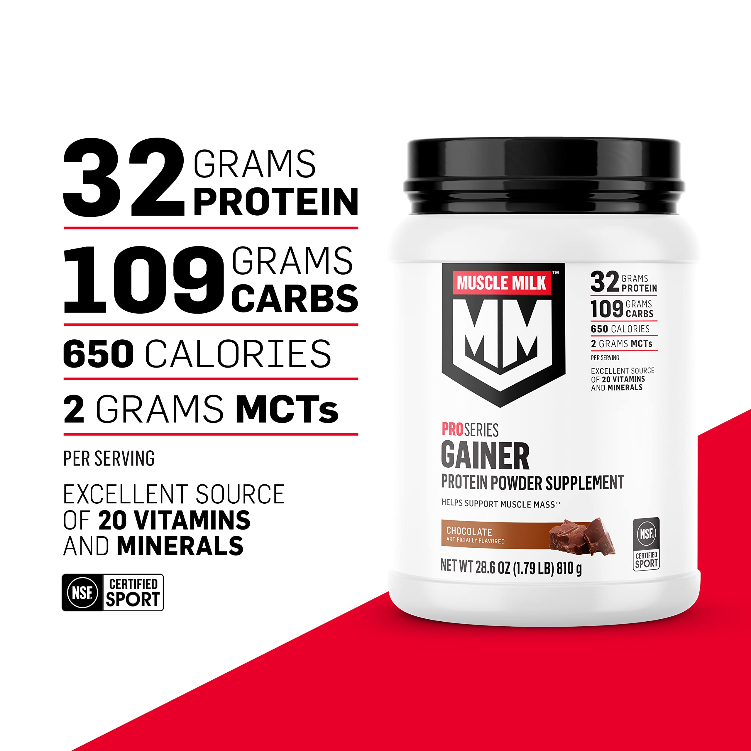 Close-up del polvo Muscle Milk Gainer mostrando textura y mezcla uniforme