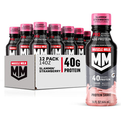 Muscle Milk vista frontal del pack mostrando 12 envases prácticos