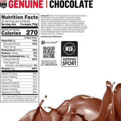 Close-up textura del polvo Muscle Milk enfatizando mezcla homogénea