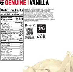 Muscle Milk polvo textura en primer plano para mezcla rápida y suave