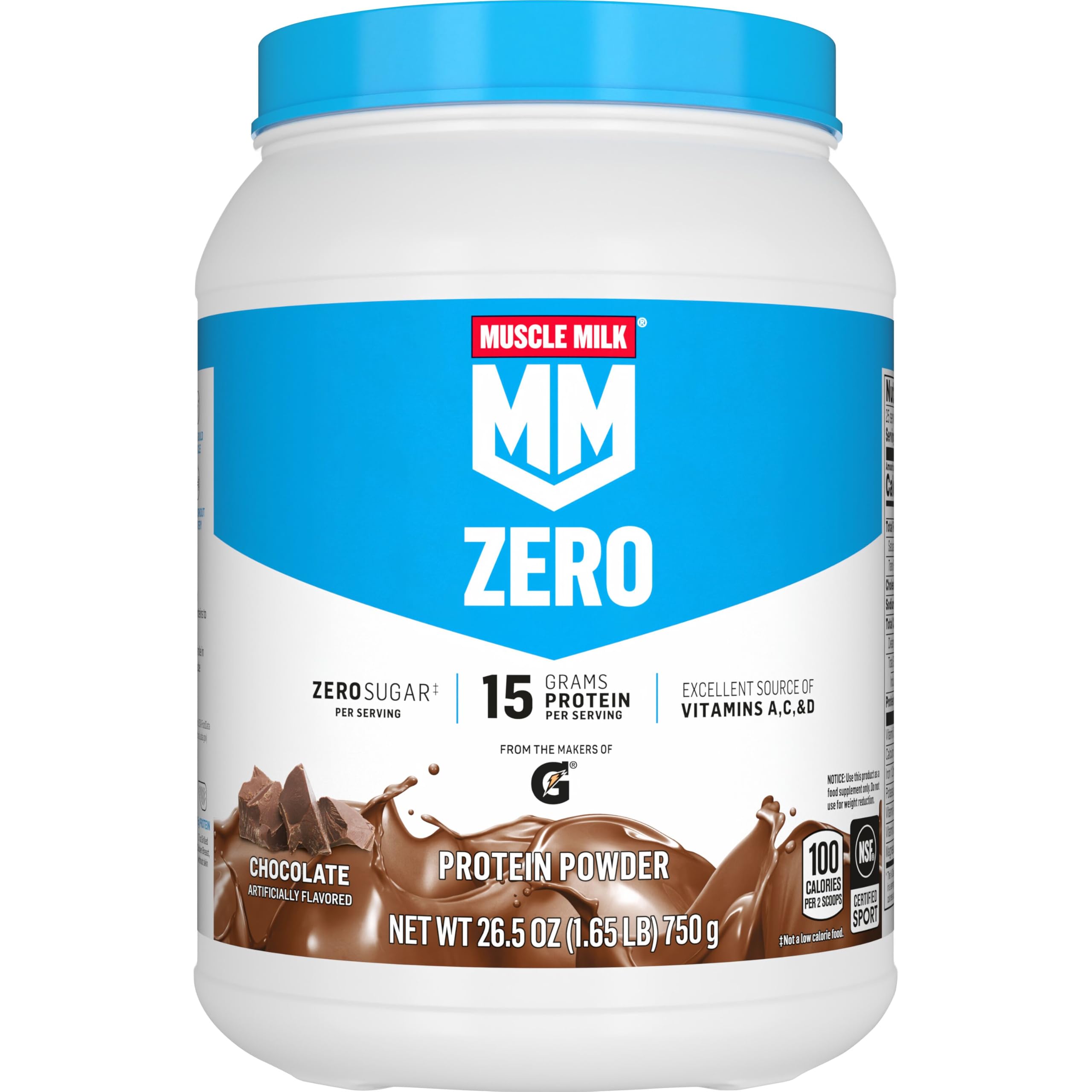 Muscle Milk envase frontal mostrando etiqueta y beneficio proteico