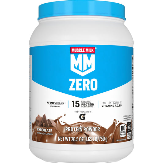 Muscle Milk envase frontal mostrando etiqueta y beneficio proteico