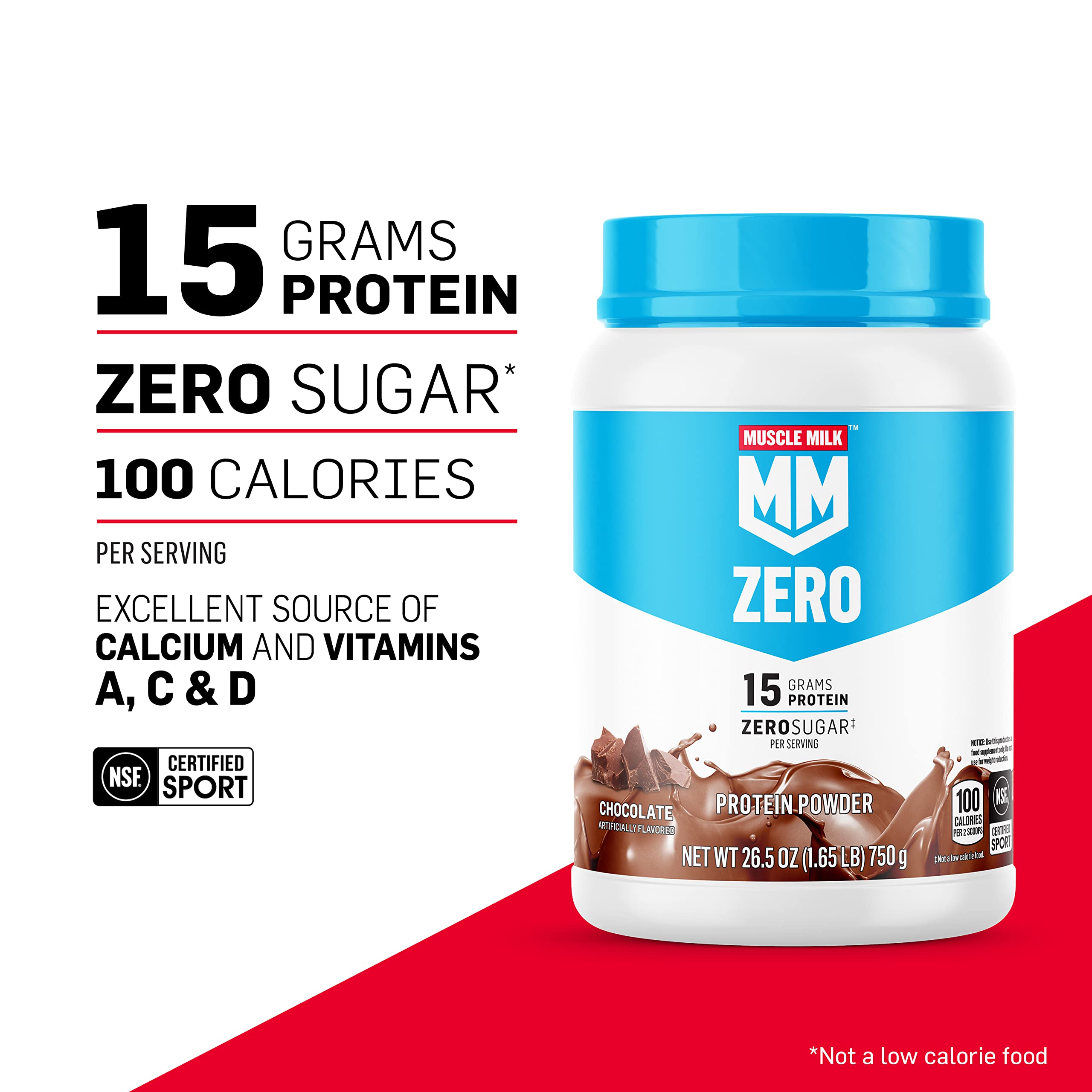 Muscle Milk polvo en primer plano, textura fina y fácil mezcla