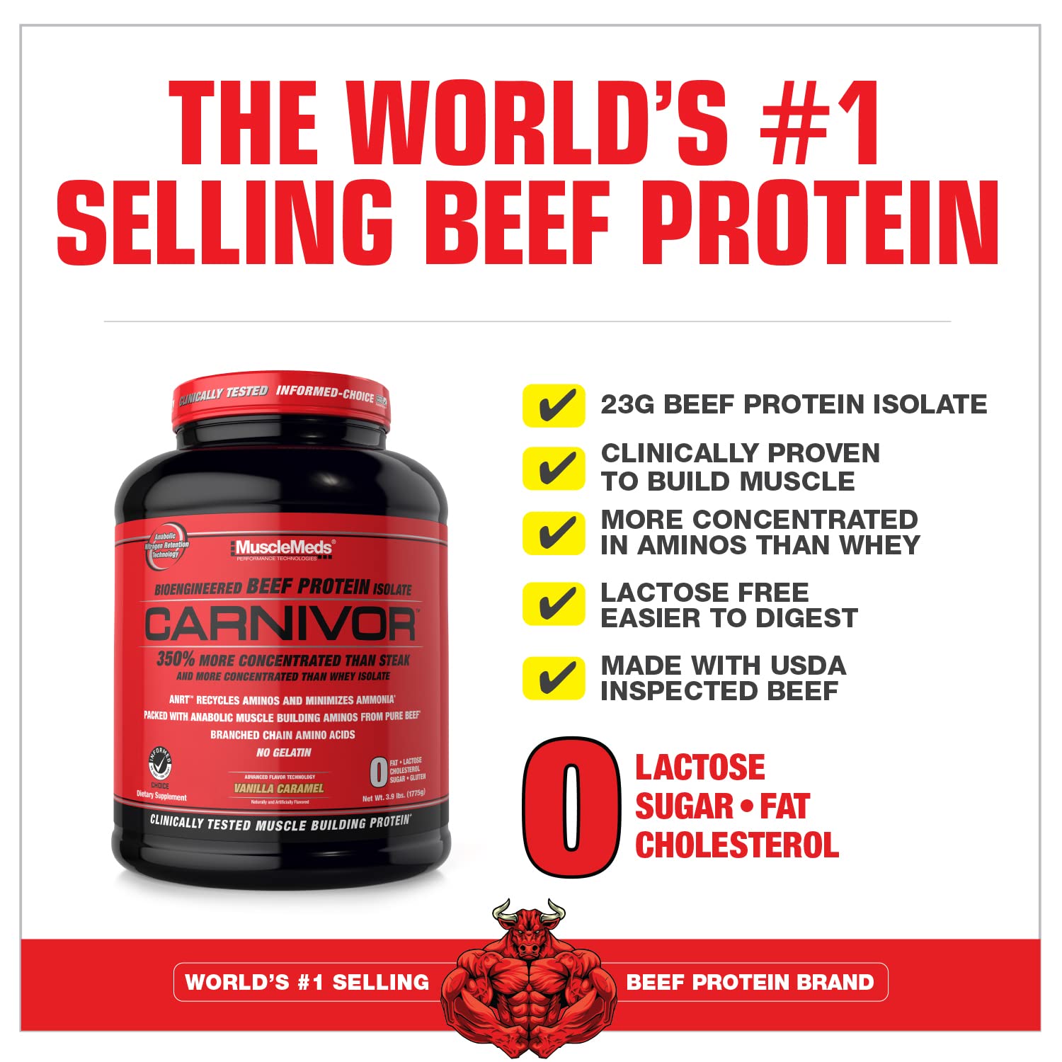 MuscleMeds polvo en cuchara mostrando textura fina y fácil disolución