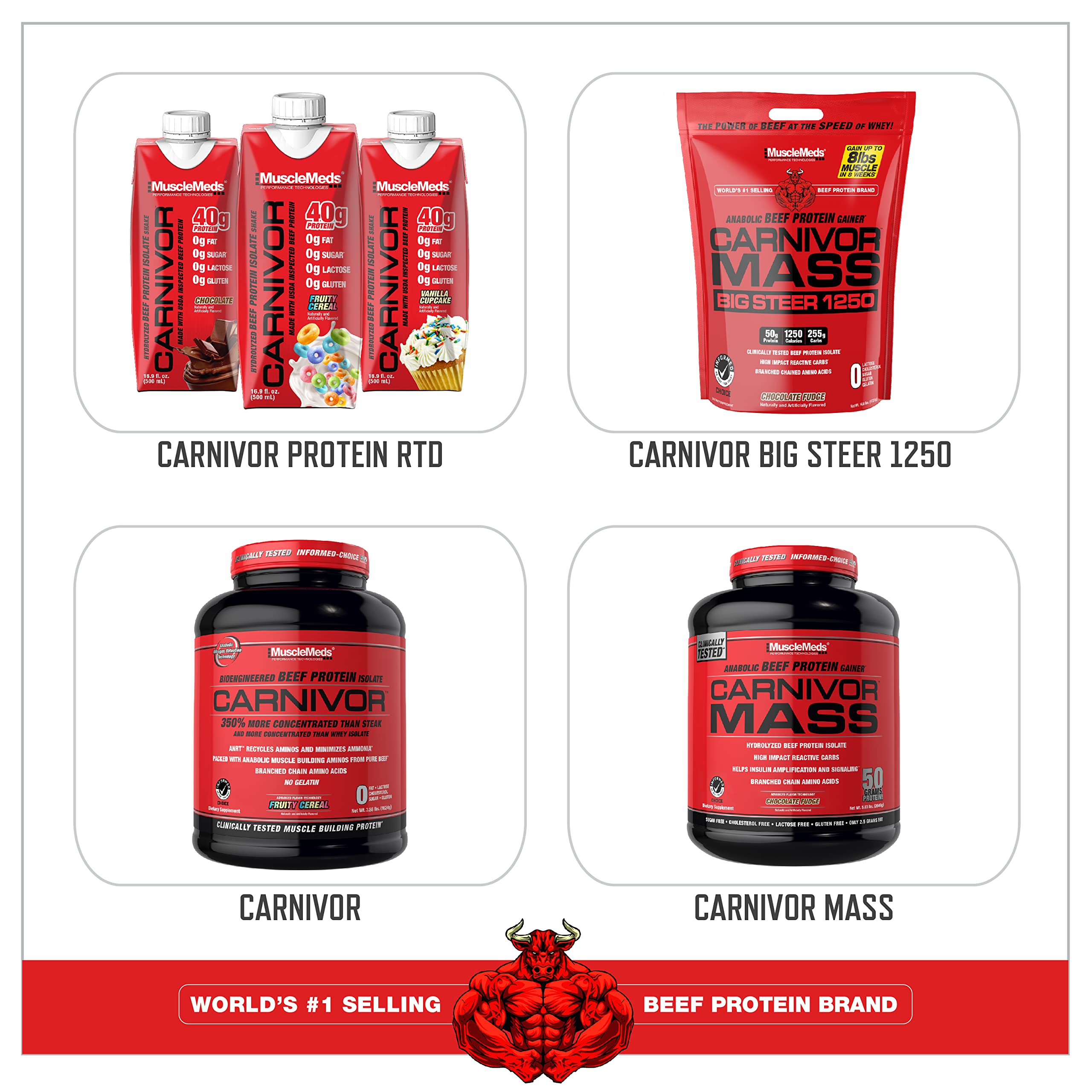 MuscleMeds batido Carnivor Shred en vaso con hielo, refrescante y proteico