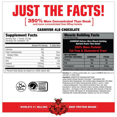Polvo de CARNIVOR textura cercana para mezclar, muestra finura y solubilidad rápida de MuscleMeds