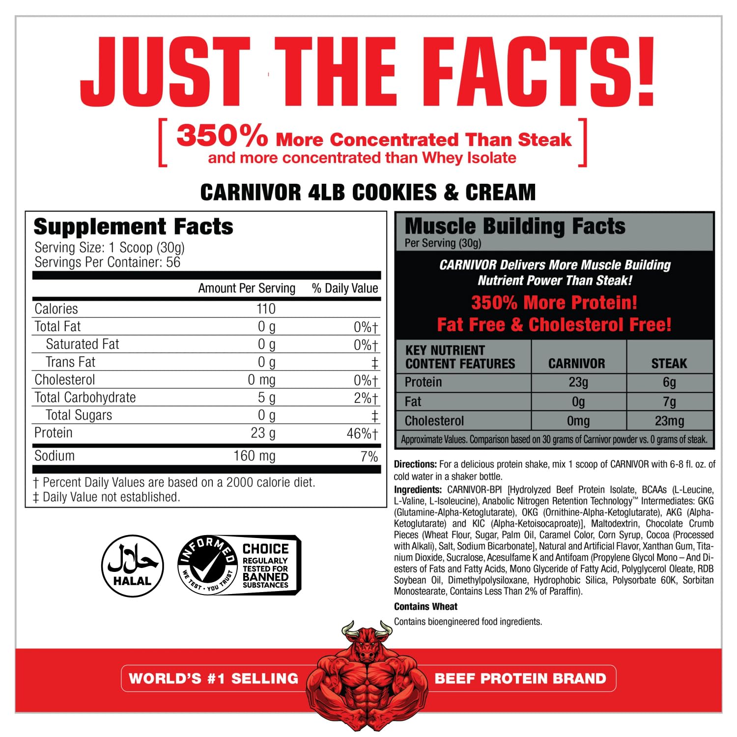 Polvo de Carnivor textura fina demostrando disolución rápida MuscleMeds
