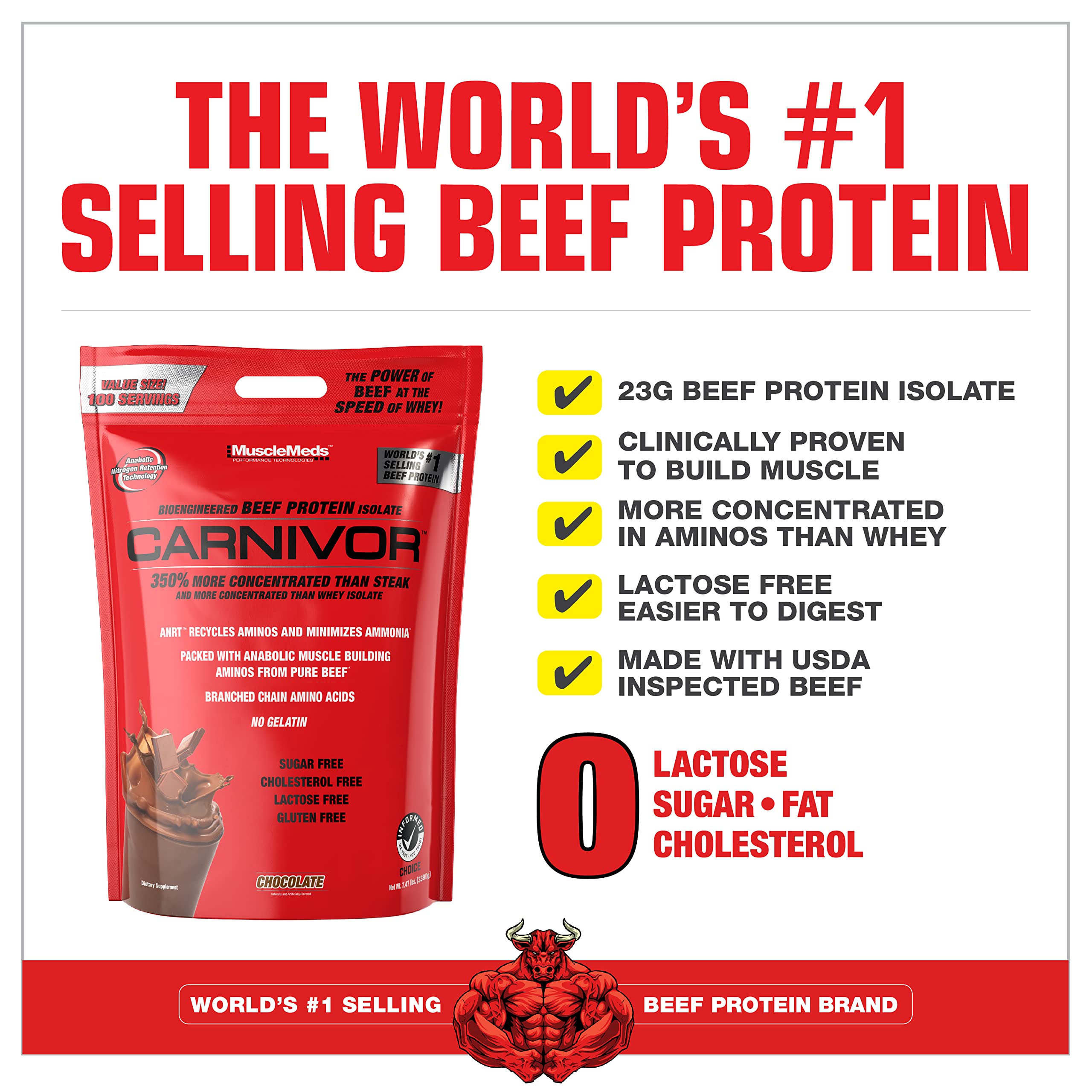 MuscleMeds Carnivor vaso batido listo para consumo post-entreno