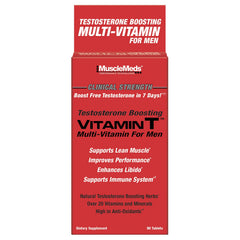 MuscleMeds Vitamin T frente del envase mostrando la marca y beneficio diario