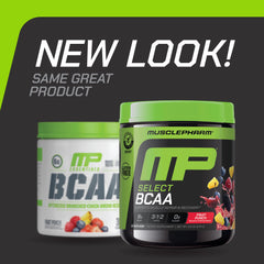 Cucharada de Muscle Pharm BCAA en primer plano que revela la textura fina y mezcla rápida