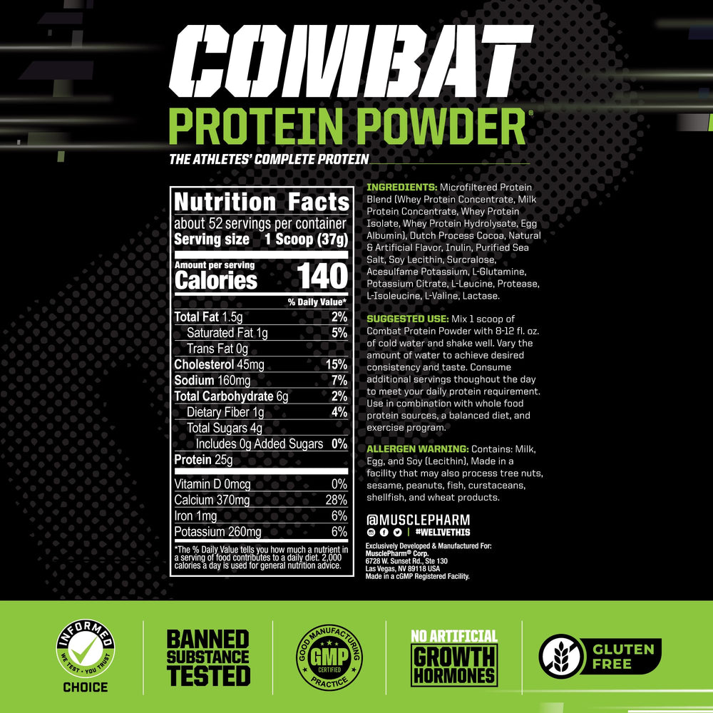 MusclePharm textura del polvo fina para mezcla rápida y cremosa
