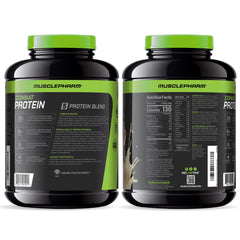 MusclePharm envase con vaso y cucharilla medidora, conveniencia para porciones