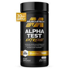 MuscleTech AlphaTest vista frontal del envase con información clara