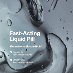 MuscleTech primer plano de una cápsula blanda para rápida absorción