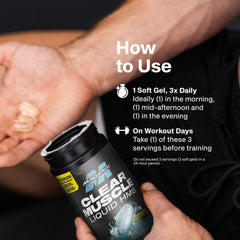 MuscleTech etiqueta del producto mostrando ingredientes clave y dosificación