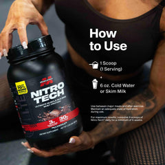 MuscleTech detalle del polvo y cápsulas de enzimas, digestión optimizada