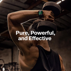 MuscleTech scoop medido sobre mesa destacando 5 g por porción exacta