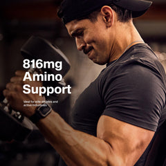 MuscleTech primer plano de la textura de la tableta, fácil de tragar