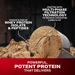 MuscleTech textura del polvo cercana mostrando finura y mezcla fácil
