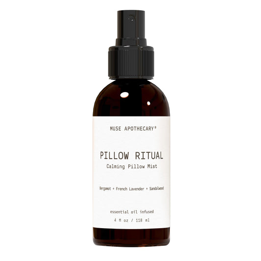 Muse Apothecary botella frontal que muestra el diseño y aroma