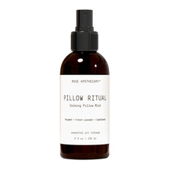 Muse Apothecary botella frontal mostrando diseño y elegancia, favorece relajación