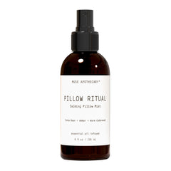 Muse Apothecary botella frontal mostrando el diseño y fragancia relajante