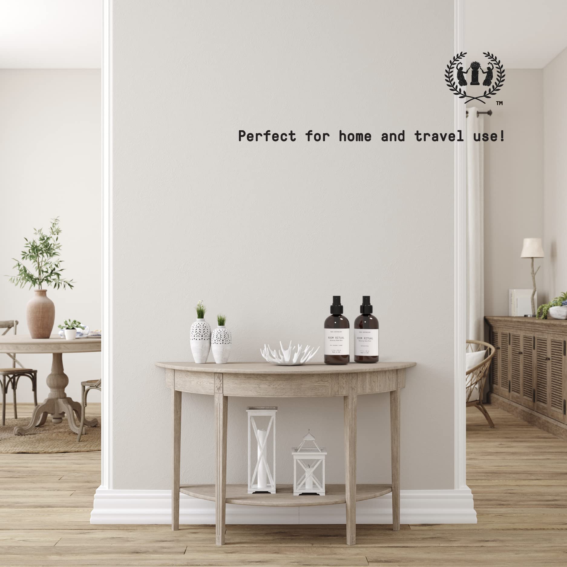 Muse Apothecary uso en baño creando ambiente tipo spa y sensación renovadora