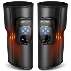 Musugy vista frontal del masajeador mostrando diseño plegable y ahorro de espacio