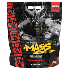 Mutant Mass Extreme envase frontal mostrando diseño y tamaño 12 lb para ganancia