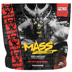 Mutant Mass frente del envase mostrando diseño y tamaño, fácil identificación