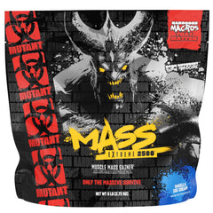 Mutant Mass frontal del envase mostrando marca y sabor Vainilla
