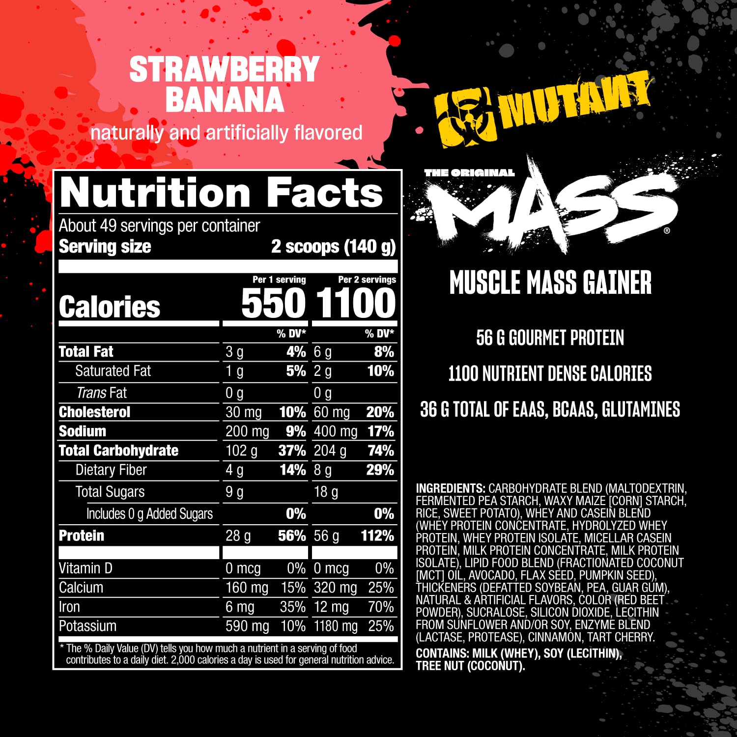 Mutant ingredientes clave como avena y MCT visibles y beneficios digestivos