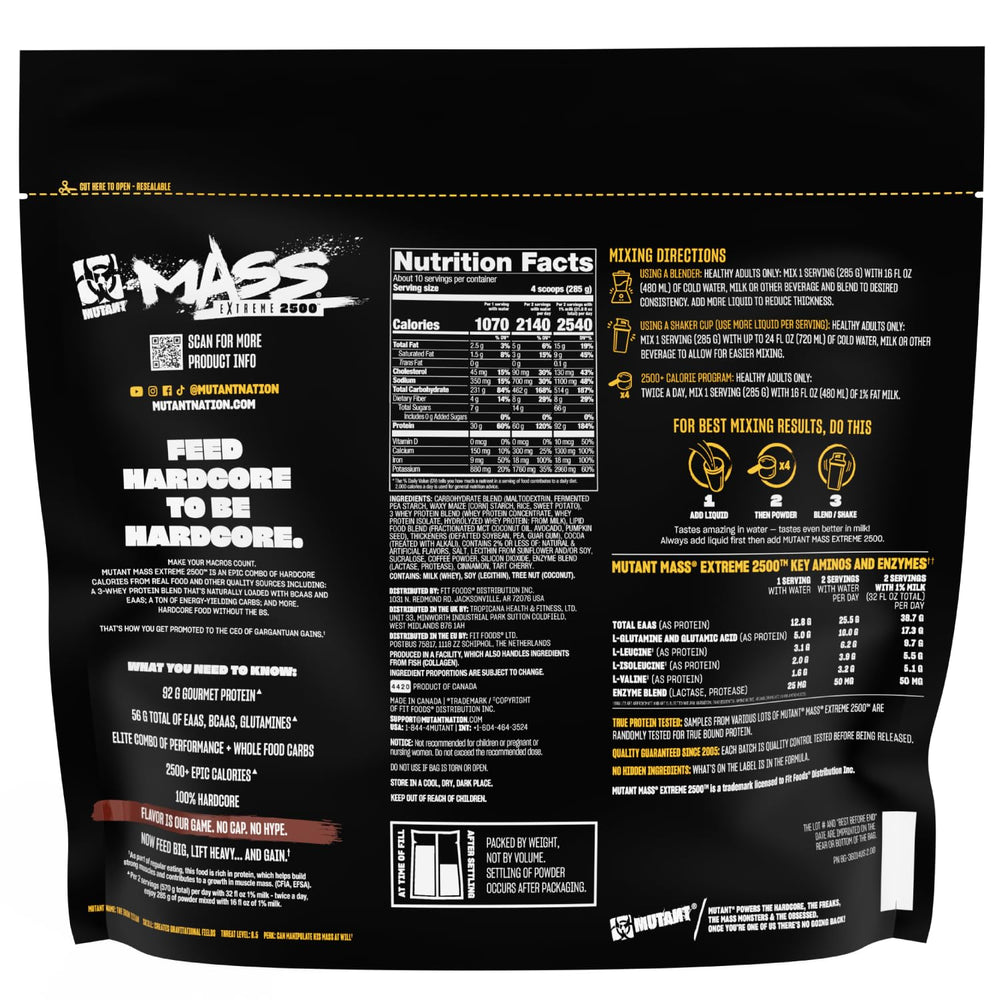 Mutant Mass envase 6 lb comparado en mano, percepción real del tamaño