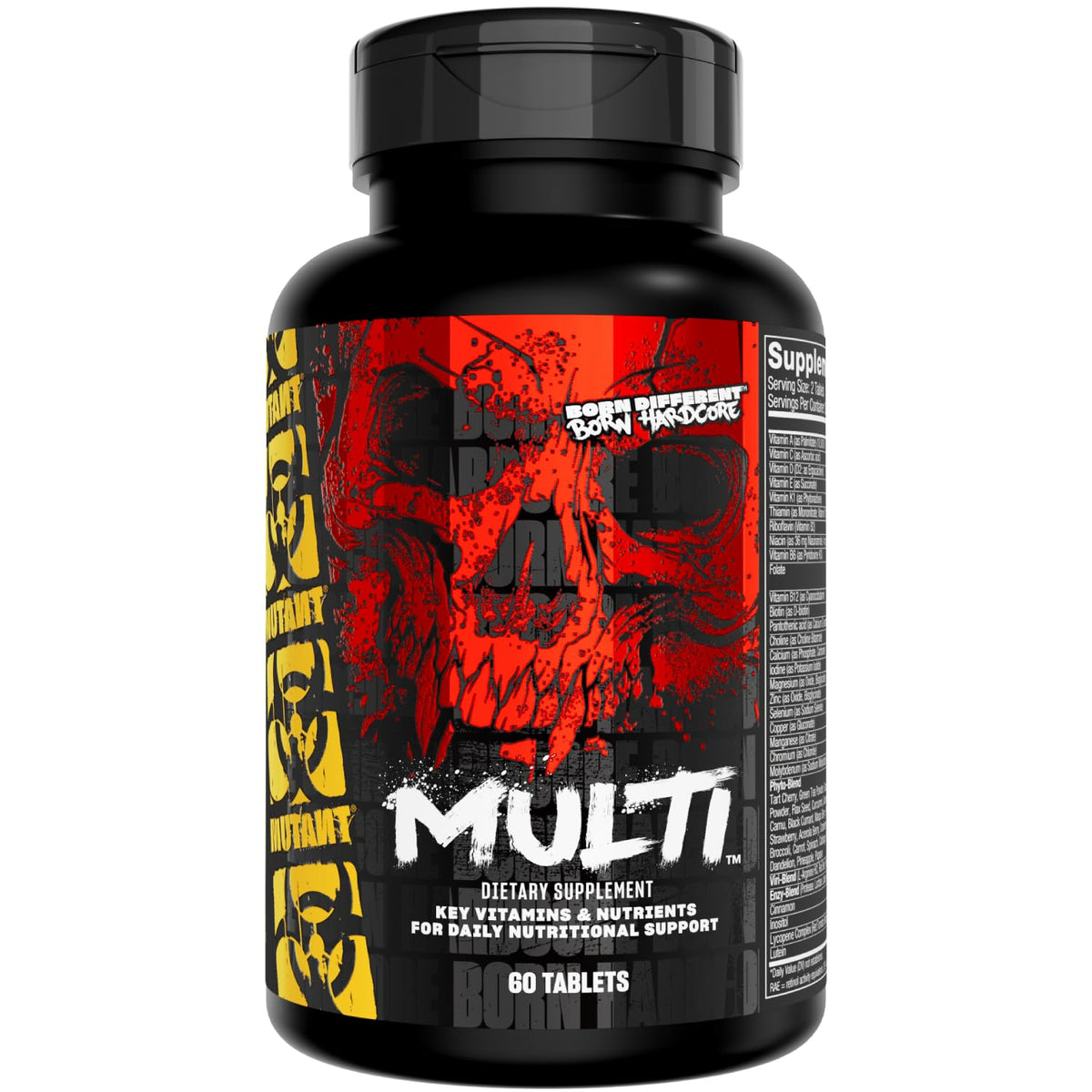 Mutant Multi frontal del envase mostrando diseño y beneficio completo