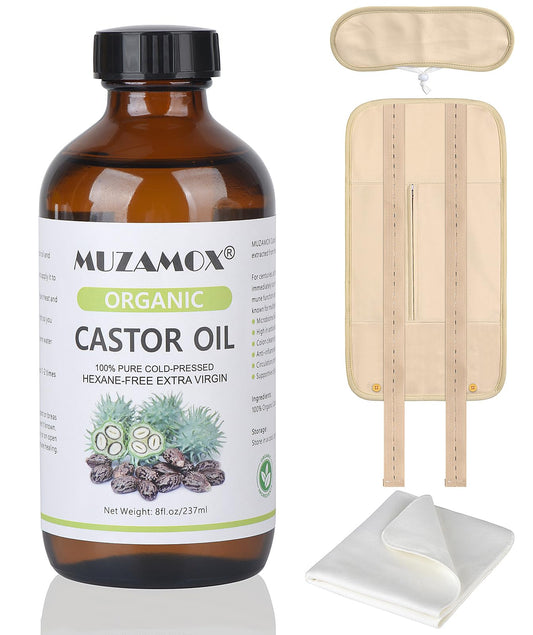 MUZAMOX pack frontal mostrando botella y envolturas, organización y conveniencia