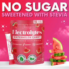 My Adventure to Fit etiqueta de ingredientes con alto potasio y endulzante stevia visible