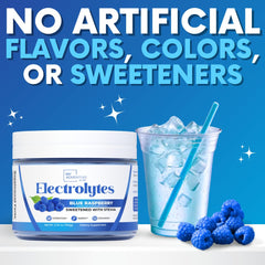 Vaso preparado con My Adventure to Fit Blue Raspberry refresca tras ejercicio