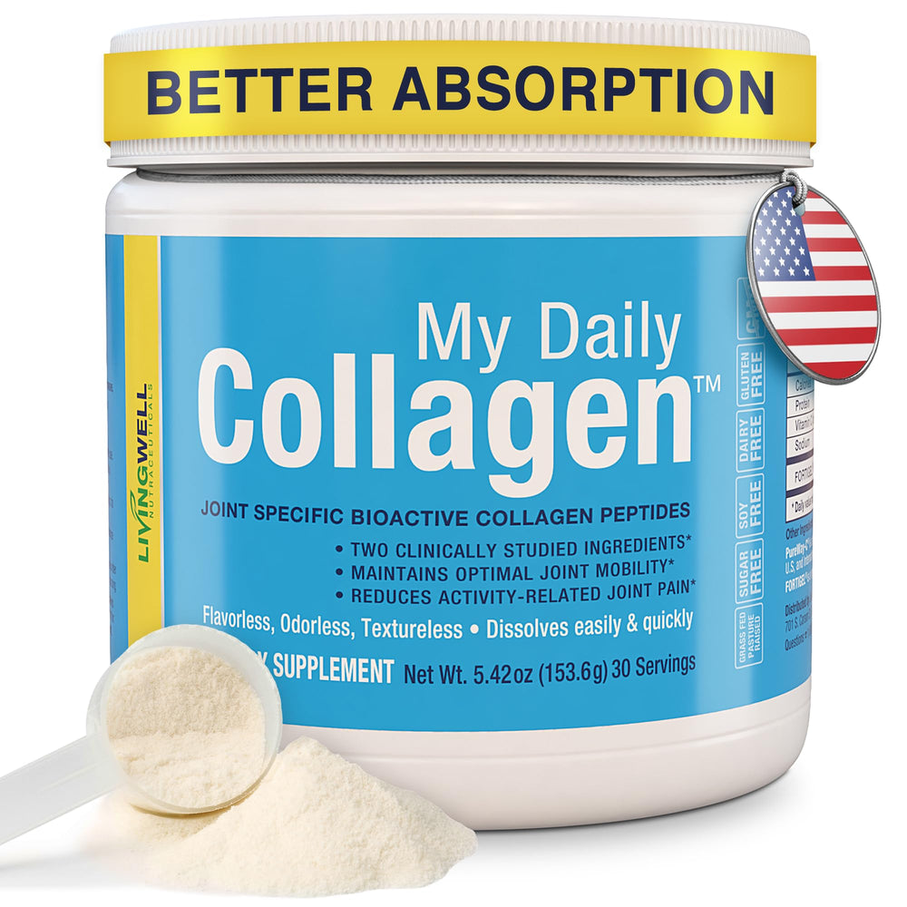 My Daily Collagen — envase frontal visible y sin sabor para mezcla rápida