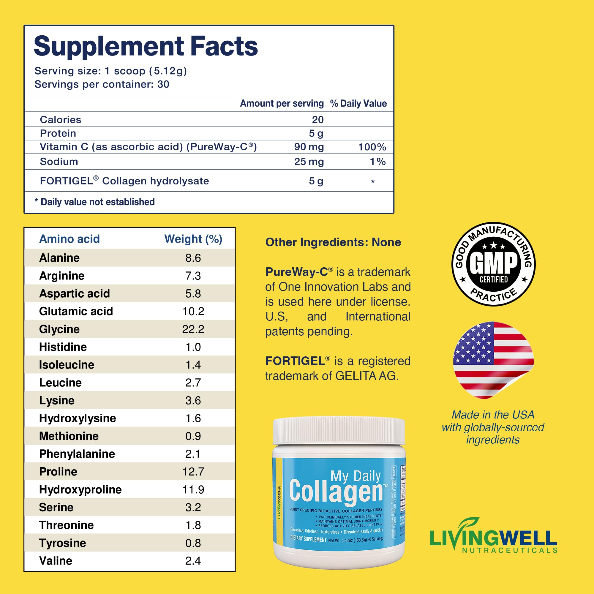 My Daily Collagen — polvo mezclado en yogur para añadir proteína y colágeno
